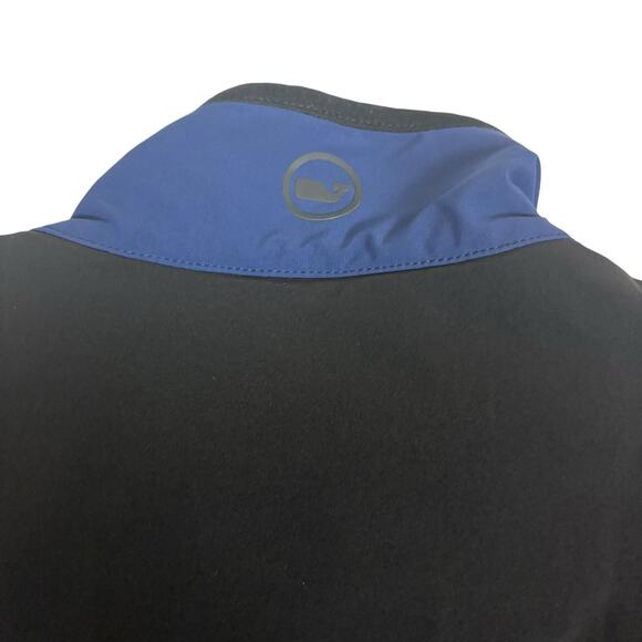 Vinyard Vines Performance Men's Quarter Zip Pullover Blue With Black L - Picture 4 of 6